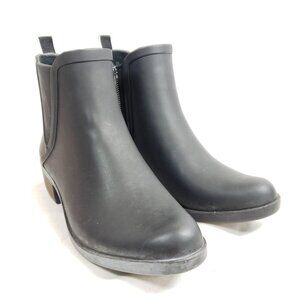 Lucky Brand Chelsea Rubber Boots Womens Size 8 Black